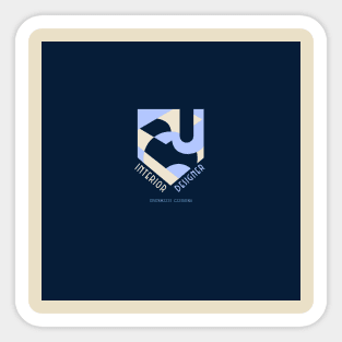 Baseball Catcher Interior Design Logo - Navy Sticker